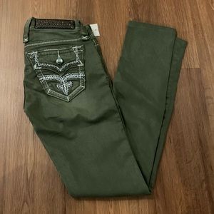 BRAND NEW Rock Revival Army Green Skinny Jeans